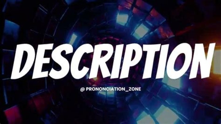How to pronounce description