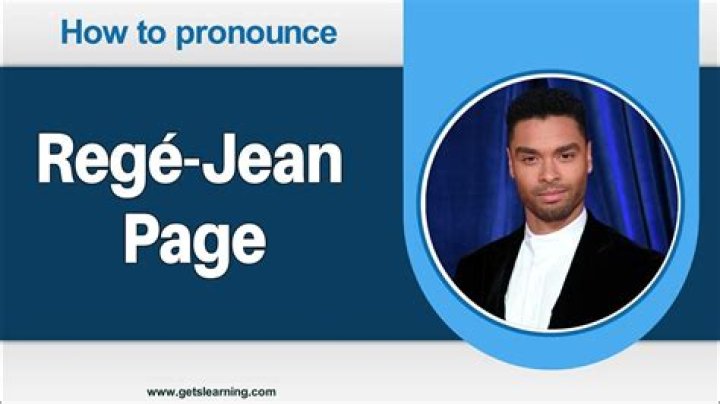 How to pronounce rege jean page
